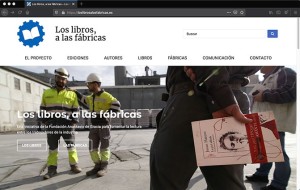Web del proyecto "Los libros, a las fábricas".